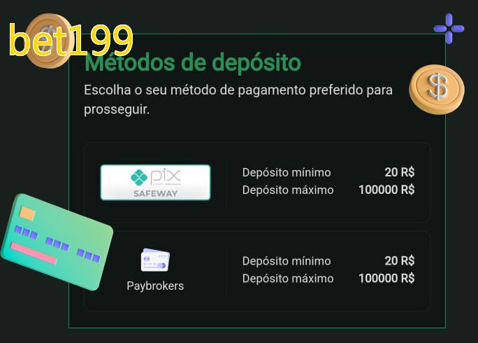 O cassino bet199bet oferece uma grande variedade de métodos de pagamento